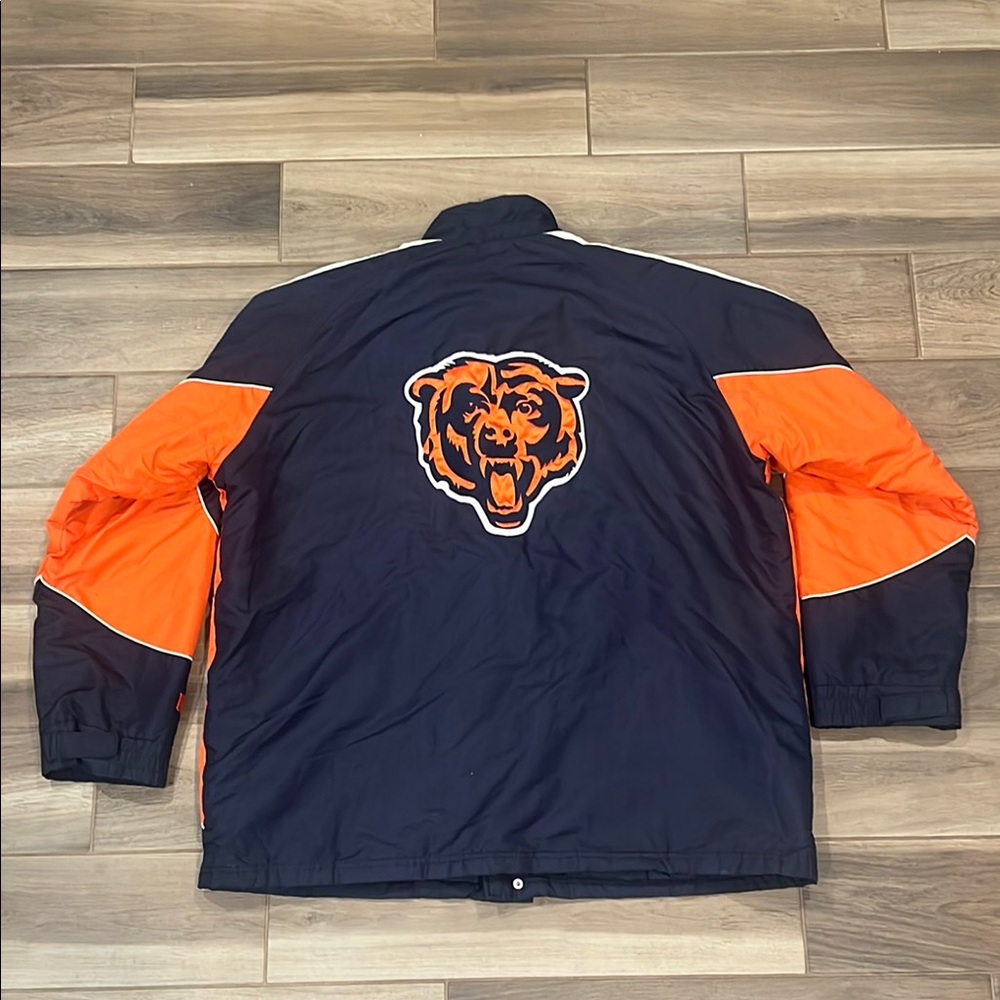 Navy and Orange Bear Logo Jacket XL